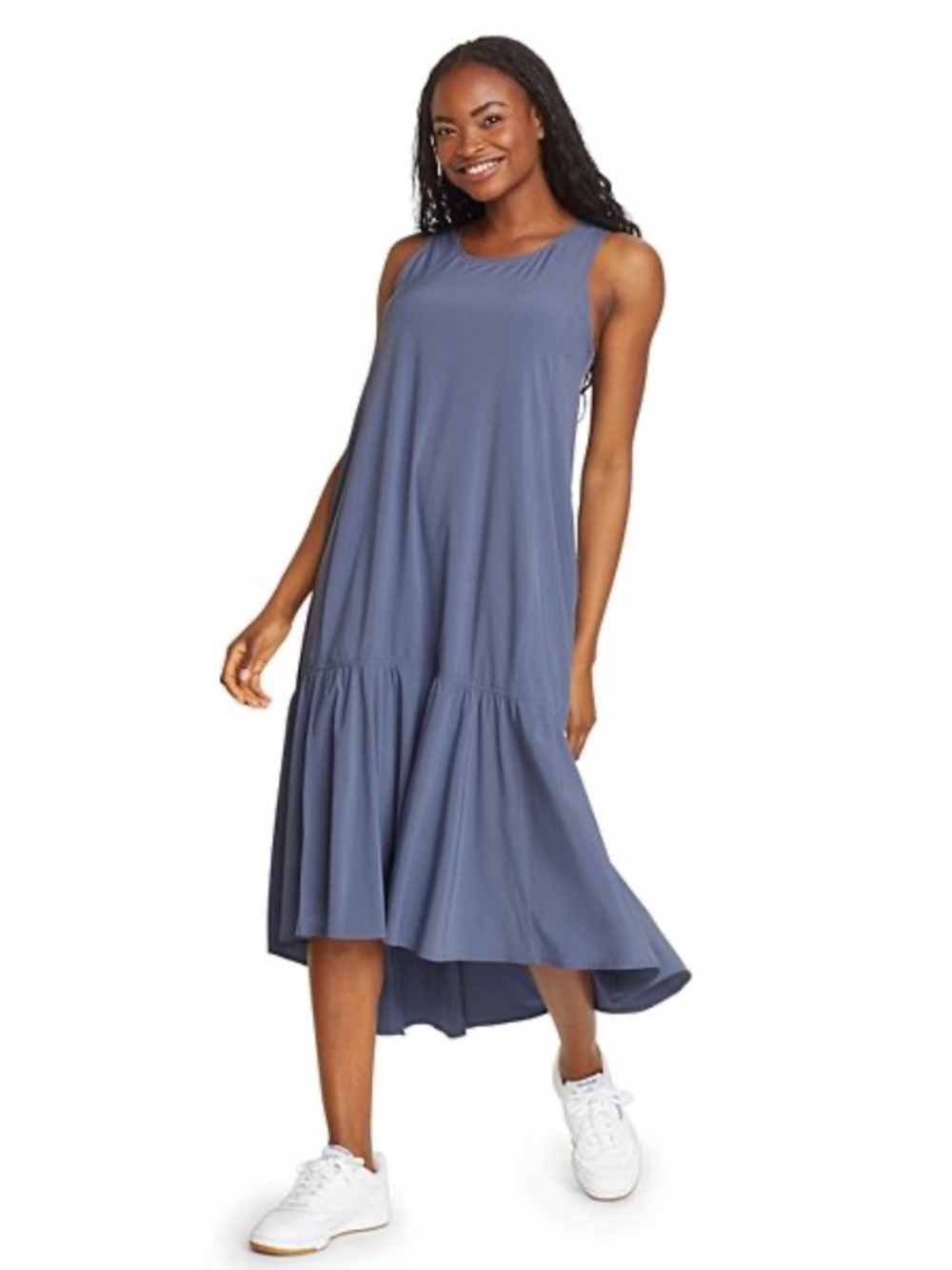 Eddie Bauer | Women's Departure Midi Dress | Size L | BLUBIRD Bluebird Blue